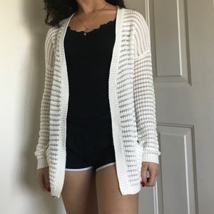 White Knit Pink Republic Cardigan